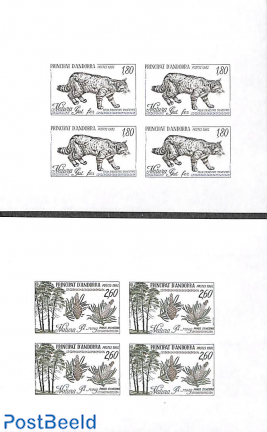 Nature 2v, Imperforated blocks032 m/s with 4 stamps