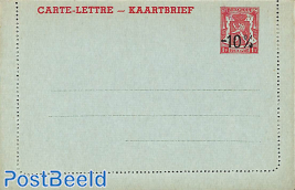 Card letter 1fr -10%, blue cardboard