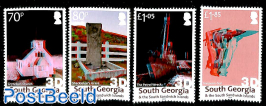 Grytviken church 4v, 3-D stamps