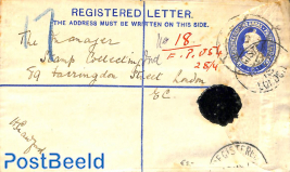 Registered letter to London