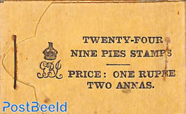 Booklet with 24x NINE PIES overprint stamps