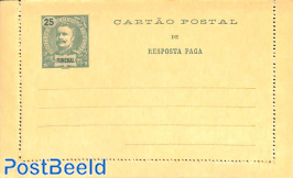 Funchal, reply paid letter card 25/25r
