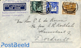 Airmail letter from SOERABAJA to Dordrecht
