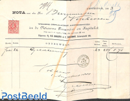 Invoice with 10c stamp