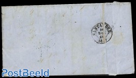 Folded letter from BAYONNE (Bayona) to Santander