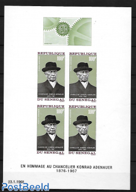 Konrad Adenauer s/s imperforated