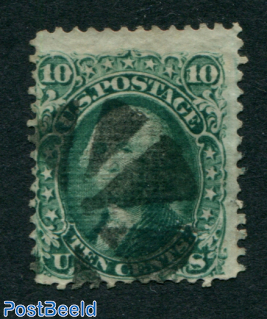 10c green, with grill, used