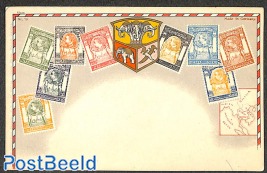 UPU postcard with stamps pictured Siam