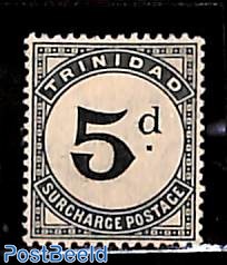5d postage due, WM mult.Crown-CA, Stamp out of set