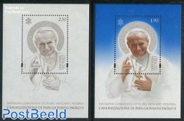 Beatification of pope John Paul II 2 s/s, joint issue Poland