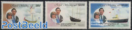 Charles & Diana 3v (with ship)