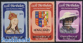 Royal baby 3v, Mustique