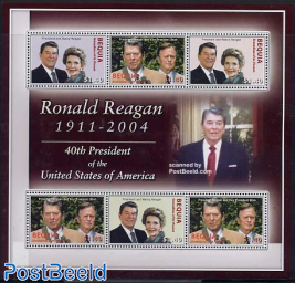 Bequia, Ronald Reagan 6v m/s (4 diff stamps in she