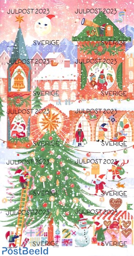 Christmas 10v s-a in foil booklet