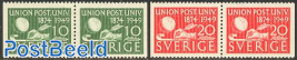 75 years UPU 2 booklet pairs