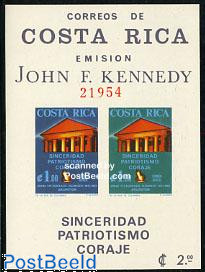 J.F. Kennedy s/s imperforated