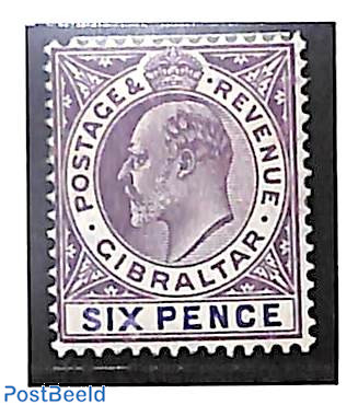 6p, Stamp out of set, Coated paper
