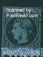 5 Par black on thick blue paper, used