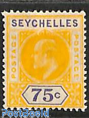 75c, WM multiple CA-Crown,  Stamp out of set