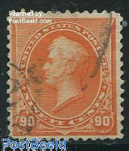 90c, Orange, used