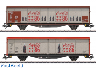 Coca Cola Type Hbbills Sliding Wall Boxcar Set