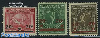 Olympic Games overprints 3v