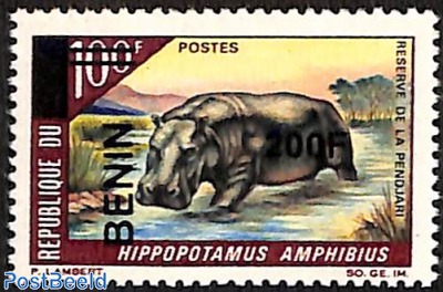 hippopotamus amphibius, overprint