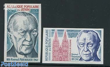 Adenauer 2v, Imperforated