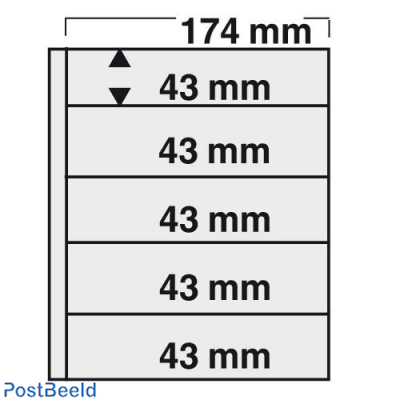 1 foglio compact 5 tasche (43x174mm)