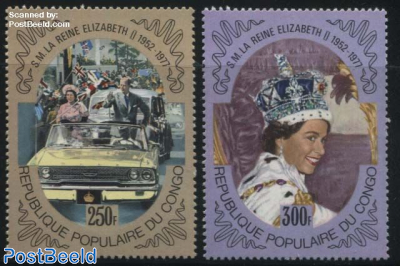 Elizabeth II Silver Jubilee 2v