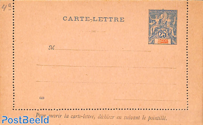 Card Letter 25c, with printing date