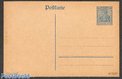 Postcard 30pf, perforated below