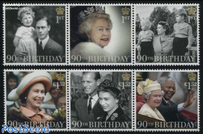 Queen Elizabeth 90th Birthday 6v (2x[::])