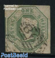 1Sh, used, very wide margins, somewhat light brown spots