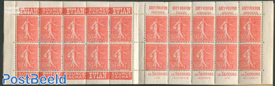 20x50c booklet (Evian-Grey Pooupon-Evian-Le Secours)