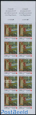 Red Cross imperforated booklet pane