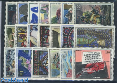 Art stamps France 1961/1965, 20 stamps