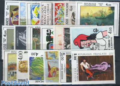 Art stamps France 1981/1984 (20 stamps)