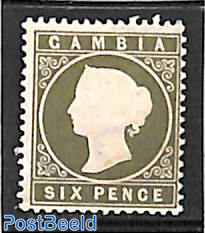 6d, WM Crown-CA, Stamp out of set