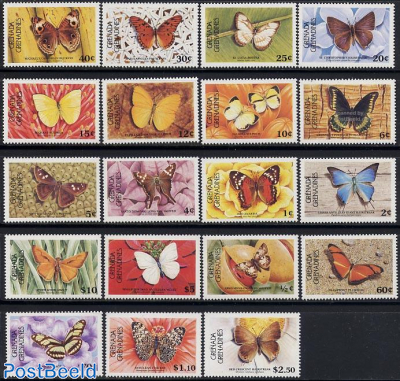 Definitives 19v, butterflies