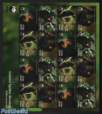 WWF, Spider Monkey m/s with 4 sets