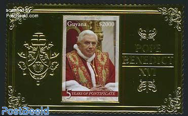 Pope Benedict XVI 1v, gold