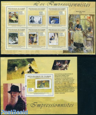 Impressionists on stamps 2 s/s