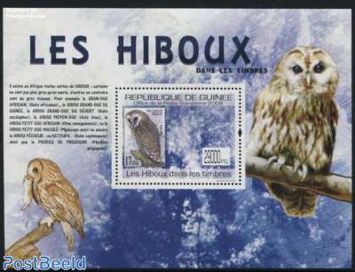 Owls on stamps s/s