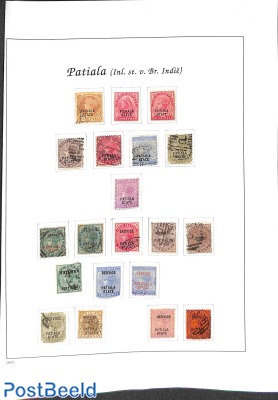 Lot Victoria stamps o/*, Patiala