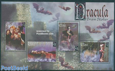 Count Dracula s/s (with 4 stamps)
