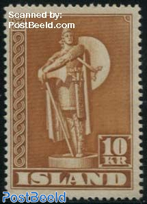 10Kr, Perf. 14, Stamp out of set
