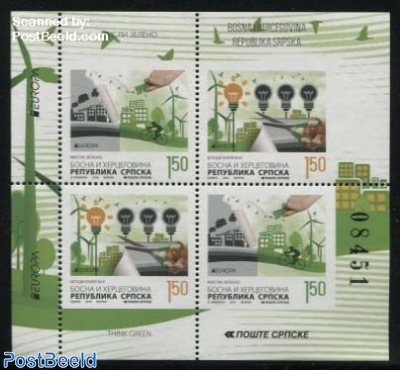 Europa, Think Green s/s (partially perforated, from booklet)