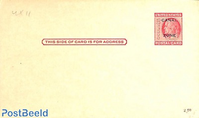 Postcard 2c, overprint on US card