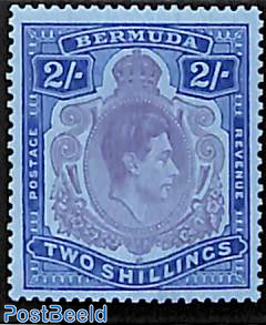 2Sh, on darkblue, Stamp out of set